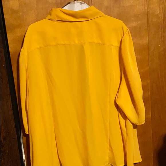 Orange Button Up Top - Picture 2 of 2
